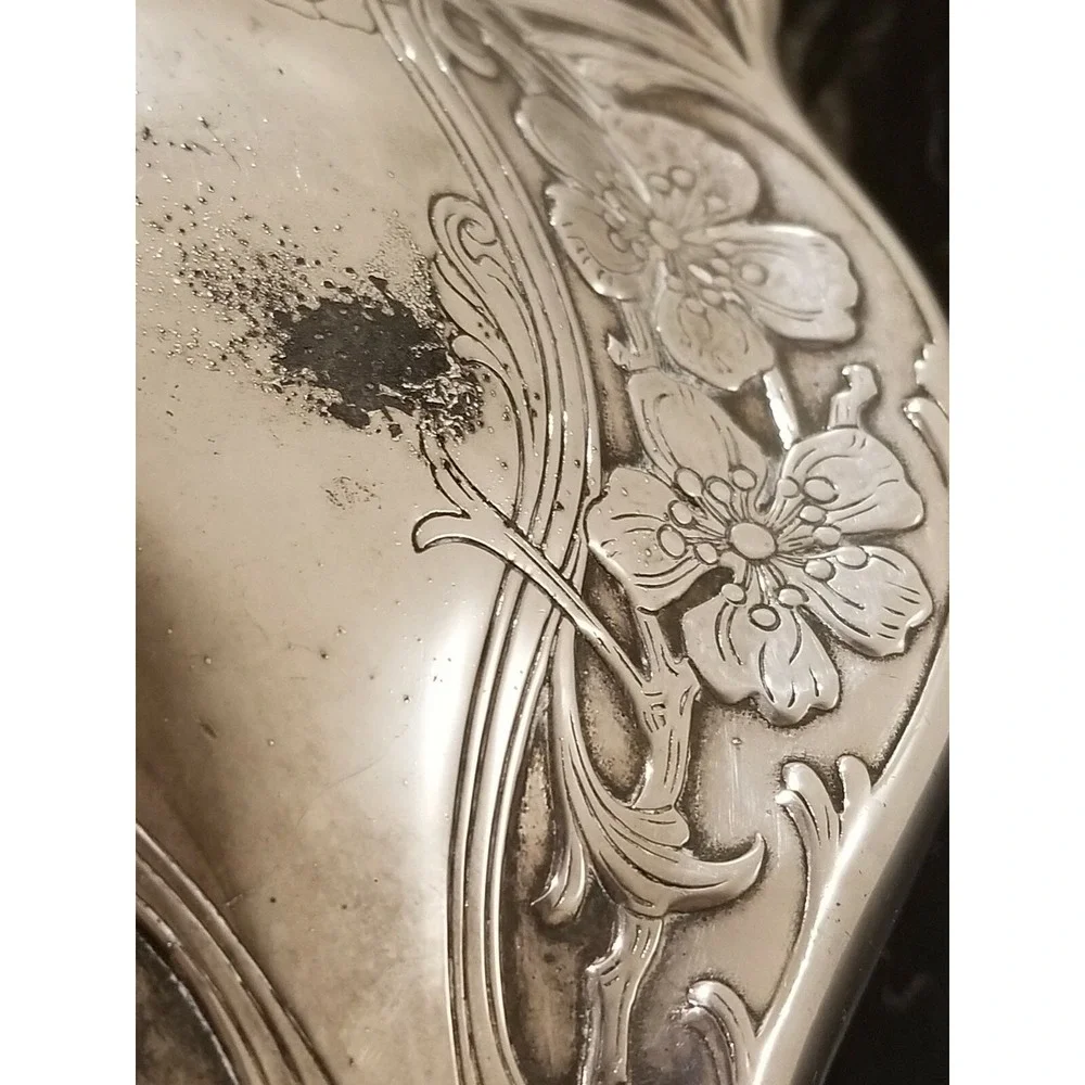 Antiwue Silver Plated Hand Mirror 10